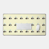 Paarse en Witte Iris Bureaumat (Keyboard & Muis)