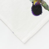 Paarse en Witte Iris Fleece Deken (Hoek)