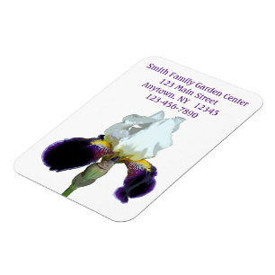Paarse en Witte Iris Flexibele Magneet