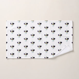 Paarse en Witte Iris Handdoek
