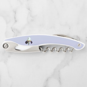 Paarse en Witte Iris Kurkentrekker Flesopener