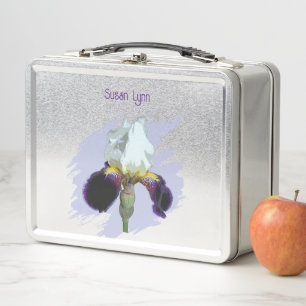 Paarse en Witte Iris Lunchbox