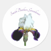 Paarse en Witte Iris Stickers (Voorkant)