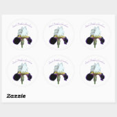 Paarse en Witte Iris Stickers (Vel)