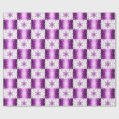 Paarse en witte kerst cadeaupapier (Vlak)