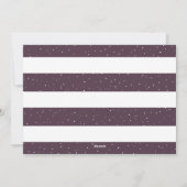 Paarse en witte kerst feestdagenkaart (Achterkant)