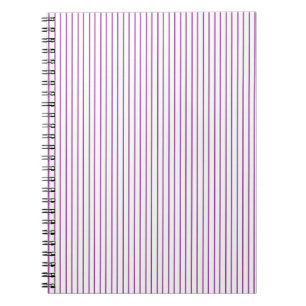 Paarse en witte krijtstreep Notitieboek