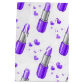 Paarse en witte lipstick met tas medium cadeauzakje (Achterkant)