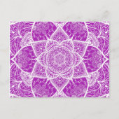 Paarse en witte Mandala - Loergann in Nudibranch Briefkaart (Voorkant)