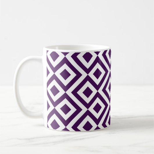 Paarse en witte mander koffiemok (Links)