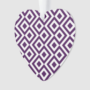 Paarse en witte mander ornament