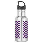 Paarse en witte mander waterfles  (Achterkant)