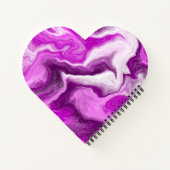 Paarse en witte marmer Swirls gepersonaliseerd Notitieboek (Achterkant)