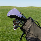 Paarse en witte | Modern Monogram Golfheadcover (Insitu)