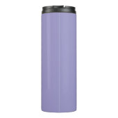 Paarse en witte | Modern Monogram Thermosbeker (Achterkant)