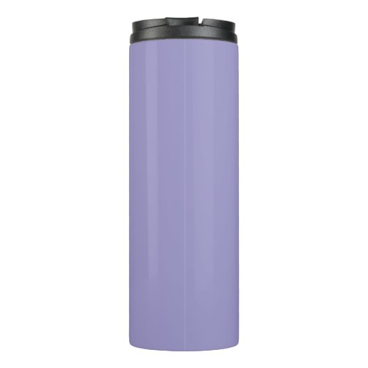 Paarse en witte | Modern Monogram Thermosbeker (Achterkant)