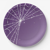 Paarse en witte mousserende diamant Web Papieren Bordje (Voorkant)