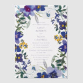 Paarse en witte orchidee bloemenbruiloft vellum uitnodigingen (Voorkant)