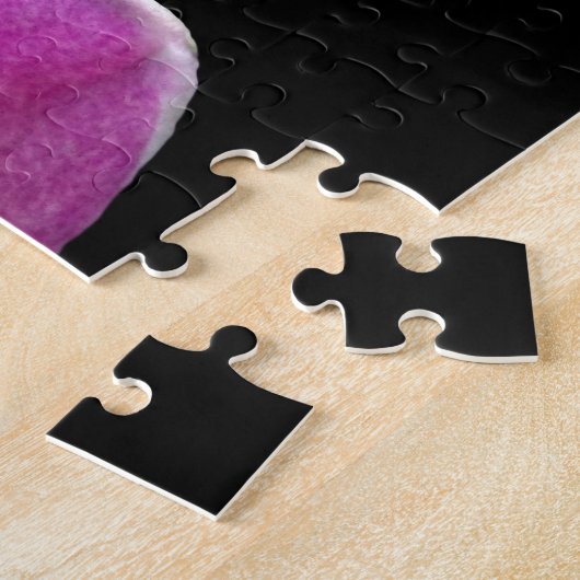 Paarse en witte orchidee legpuzzel (Zijkant)