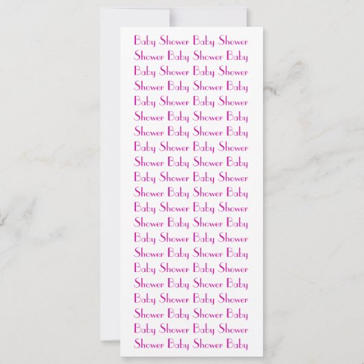 Paarse en witte pacock Baby shower Kaart (Achterkant)