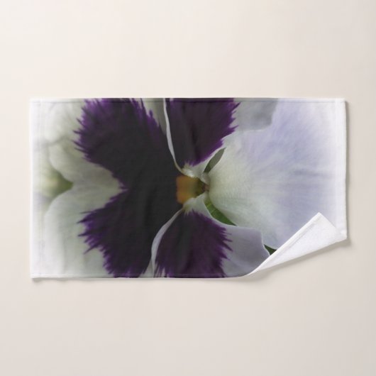 Paarse en witte paniek bad handdoek (Handdoek)