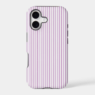 Paarse en witte pinstripe iPhone Case