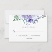 Paarse en witte pioenen papaver groen RSVP (Voorkant)