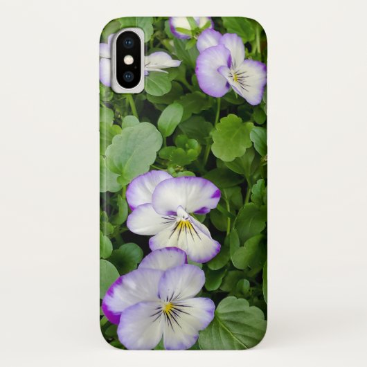 paarse en witte plant Case-Mate iPhone case (Achterkant)