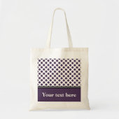 Paarse en witte poka Dot, persoonlijke Canvas tas (Voorkant)