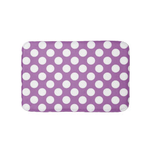 Paarse en witte poka - puntpatroon badmat