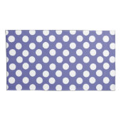 Paarse en witte retro polka stippen kussensloop (Achterkant-Rechts)