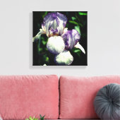 Paarse en witte reuzenpompoen canvas afdruk (Insitu (Woonkamer))