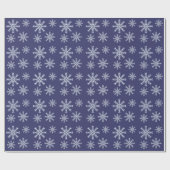 Paarse en witte sneeuwvlokken cadeaupapier (Vlak)