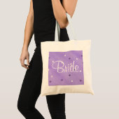 Paarse en witte sterren, bride canvas tassen (Voorkant (product))