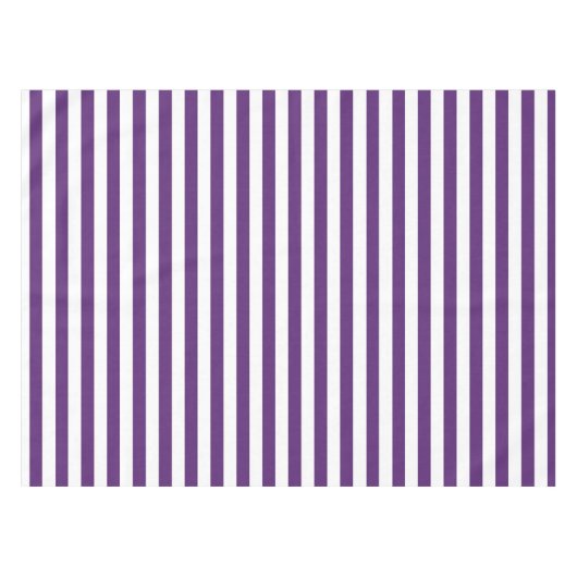 Paarse en witte strepen tafelkleed (Voorkant (Horizontaal))