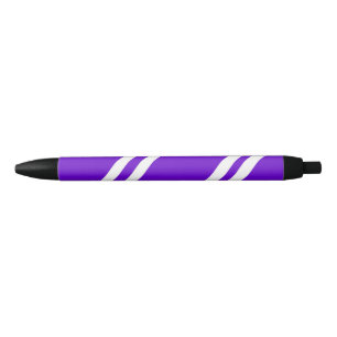 Paarse en witte strippen zwarte inkt pen