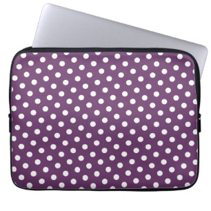 Paarse en witte stukadop-laptophoes laptop sleeve