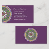 Paarse en witte tijgermozaïek Visitekaartje (Voorkant / Achterkant)