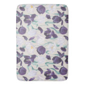 Paarse en Witte Tulpen Aangepaste achtergrond Bath Badmat (Voorkant Verticaal)