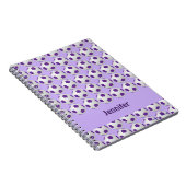 Paarse en witte Voetbal - Aangepaste laptop Notitieboek (Rechterzijde)