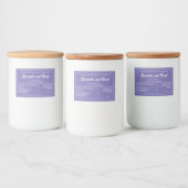 Paarse en witte waterdichte zeep productetiket voedselcontainer etiket (Flessen)