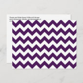 Paarse en witte zigzag briefkaart (Voorkant / Achterkant)