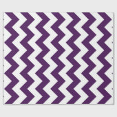 Paarse en witte zigzag cadeaupapier (Vlak)