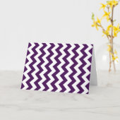 Paarse en witte zigzag kaart (Gele Bloem)