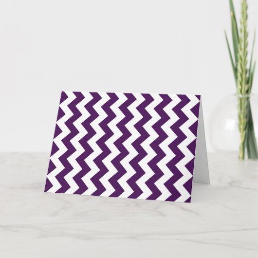 Paarse en witte zigzag kaart (Voorkant)