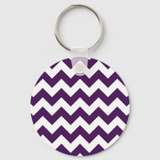 Paarse en witte zigzag sleutelhanger (Voorkant)