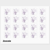Paarse en witte zwevende Sticker (Vel)
