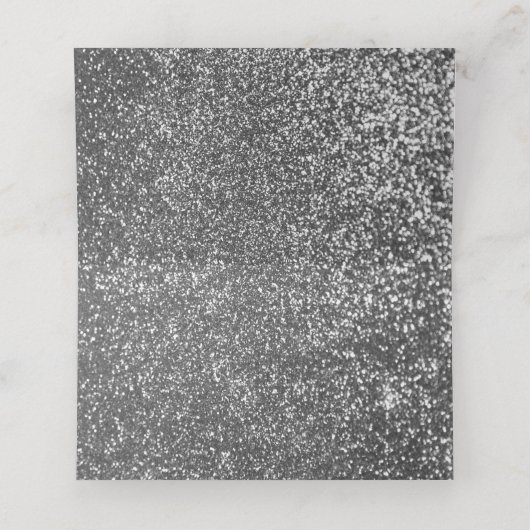 Paarse en Zilveren Bloemen Waterverf Bruiloft (Binnenkant ongevouwen)