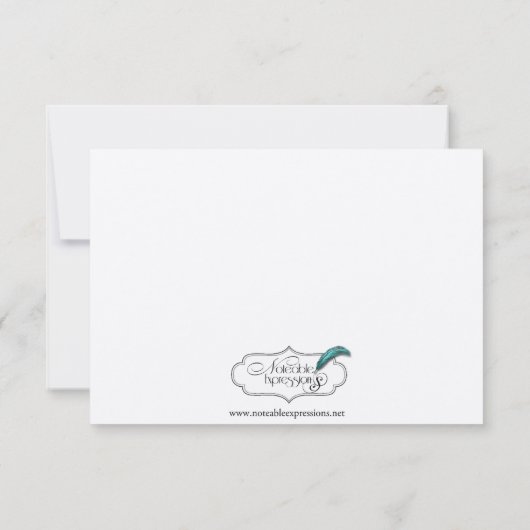 Paarse en zilveren Hart Scroll Monogram Ontvangst Kaart (Achterkant)