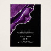 Paarse en zilveren sieraden visitekaartje (Achterkant)
